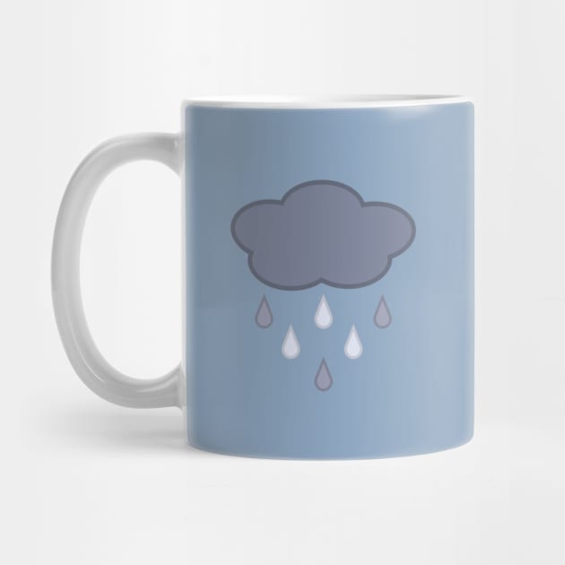 Stormy Day Rain Cloud in Blue by Kelly Gigi